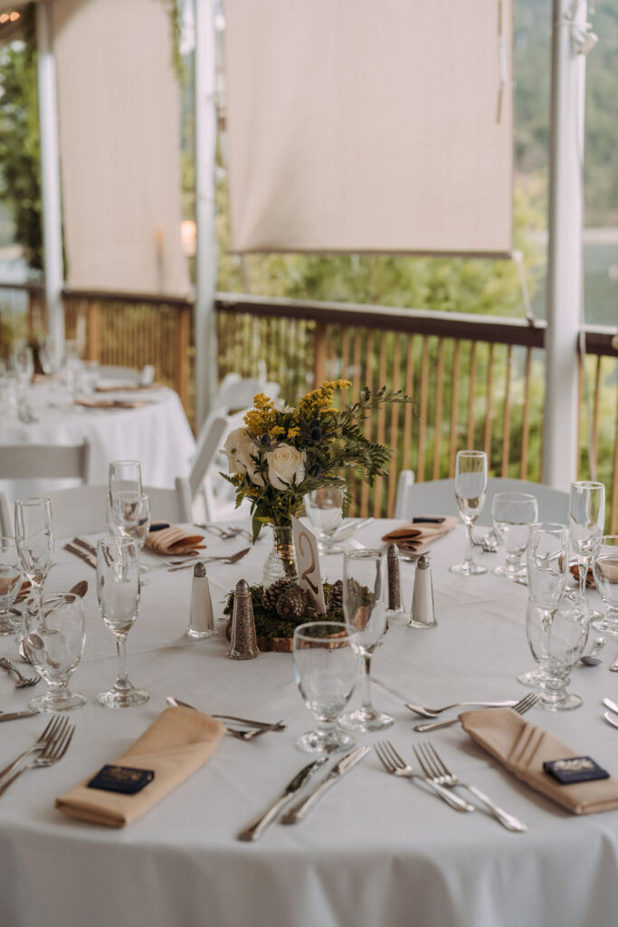 reception table set up