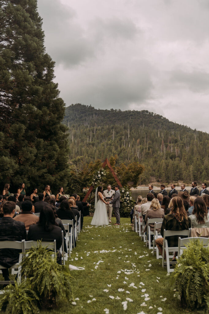 romantic outdoor wedding ceremony