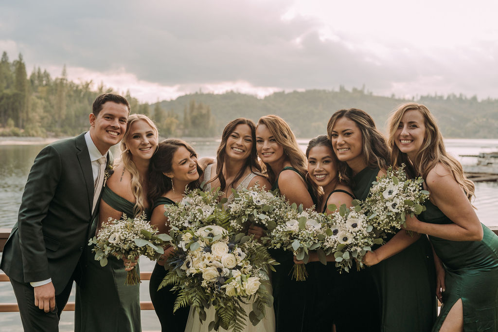 bride and her bridal party